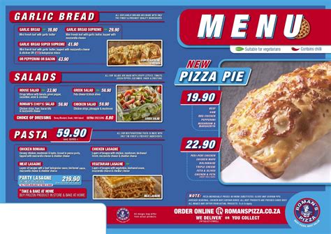 Romans Pizza Menu Prices 2023