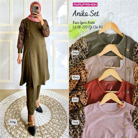 Jual Setelan Kekinian Bahan Knit Anika Set By Mumu Fashion Solo