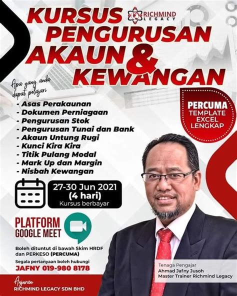 Kursus Pengurusan Akaun Kewangan Richmind Legacy Sdn Bhd