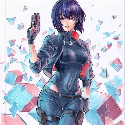 Pin By Frank Williams On Purple Haired Anime Girl Ghost In The Shell