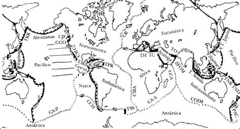 Mapa De Las Placas Tectonicas Para Colorear Imagui