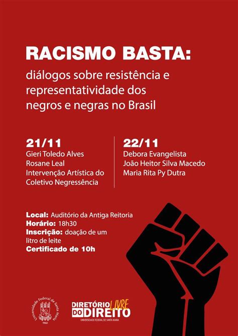 Racismo Basta evento vai debater resistência e representatividade dos