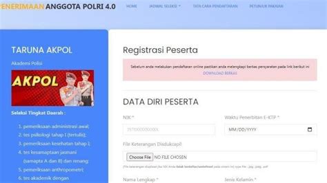 Mau Jadi Taruna Akpol Bisa Daftar Di Penerimaan Polri Go Id