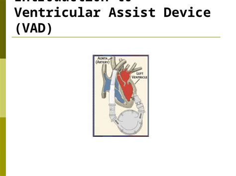 Ppt Introduction To Ventricular Assist Device Vad What Is Vad And What Does It Do It Is A