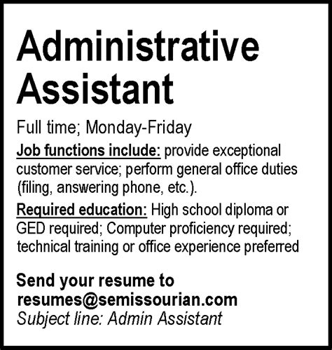 Administrative Assistant Resumes Cape Girardeau Mo