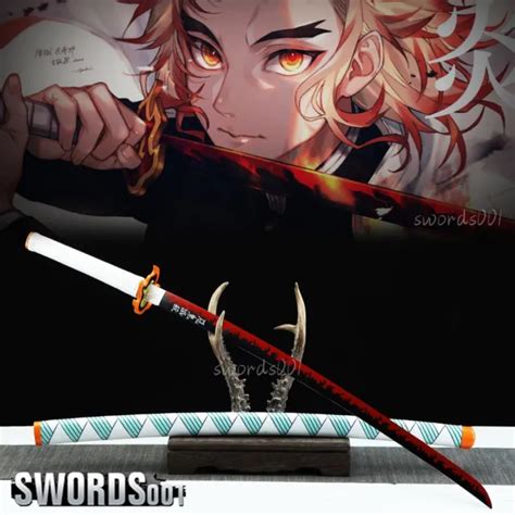 Carbon Steel Rengoku Kyoujurou Sword Demon Slayer Japanese Samurai