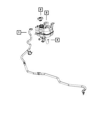 New Genuine Mopar Hose Coolant Bottle To Radiator 2020 2023 OE