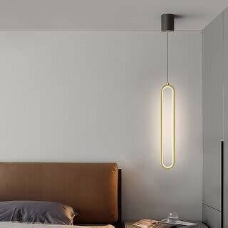 Modern Black and Gold LED Pendant Lights Fixture, Minimalist Design ...