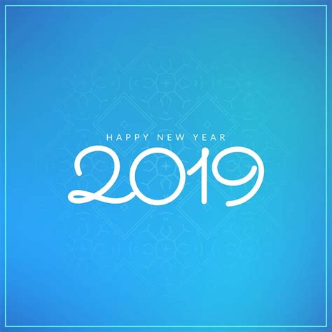 Premium Vector Elegant Happy New Year Blue Background