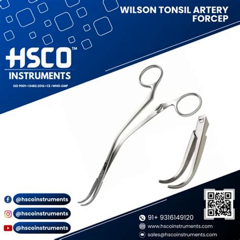 Wilson Tonsil Artery Forcep At Rs Piece Surgical Artery Forceps