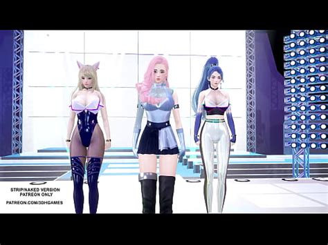 MMD Kep Er Arriba Ahri Seraphine Kaisa Hot Kpop Dance League Of