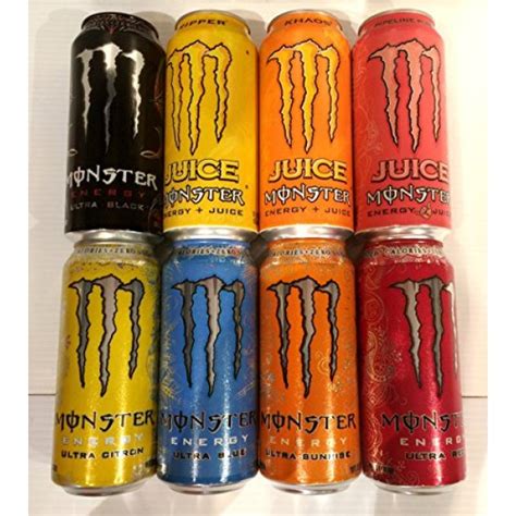 Monster Energy Drink Variety Pack New Embossed Cans 8