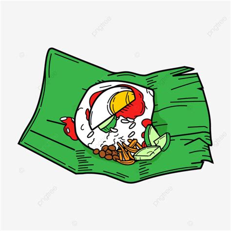 Nasi Lemak Vector Illustration Food Traditional Food Png And Vector