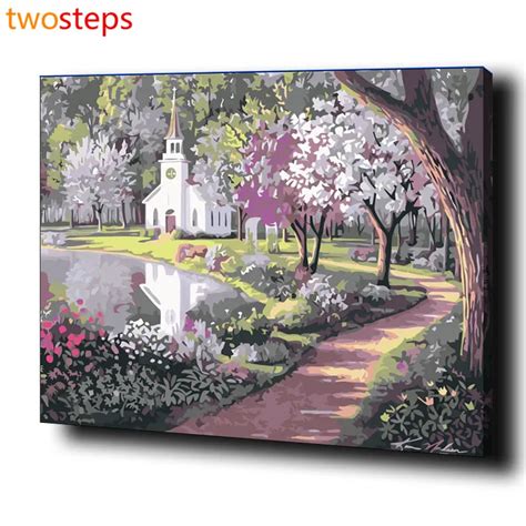 TwoSteps Frameless DIY Digital Canvas Oil Painting By Numbers Coloring