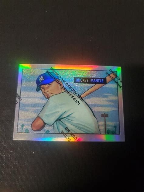 Topps Finest Bowman Chrome Refractor Mickey Mantle Reprints