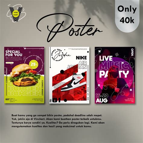 Jual Jasa Desain Poster Poster Design Joki Poster Shopee Indonesia