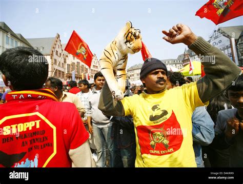 Followers Of The Liberation Tigers Of Tamil Eelam Ltte Demonstrate