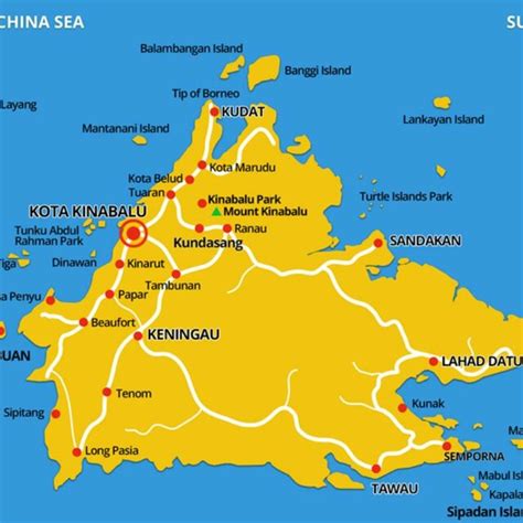 sabah map source official website   sabah state government