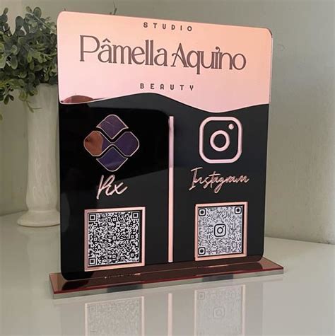 Placa Display Qr Code Em Acr Lico Compre Online E Parcele Em