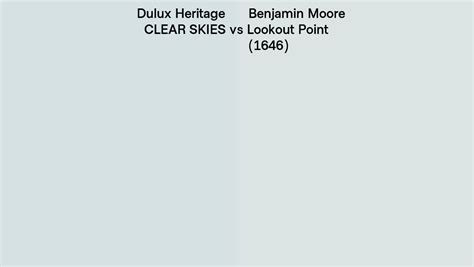 Dulux Heritage Clear Skies Vs Benjamin Moore Lookout Point Side