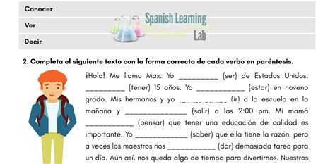 Conjugating Irregular Verbs in Spanish - PDF Worksheet - SpanishLearningLab