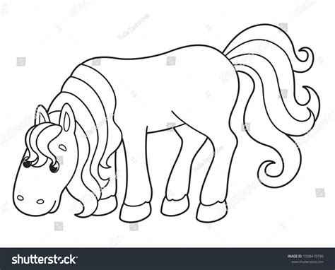 Cute Vector Horse Vector Cartoon Pony Stock Vector Royalty Free