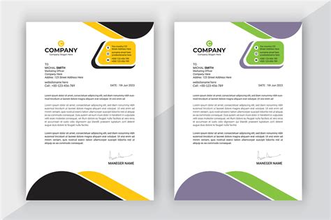 professional business letterhead template design  vector art