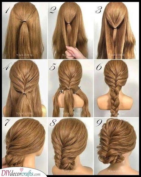 Brilliant With Braids Easy Updos For Long Hair Step By Step Long