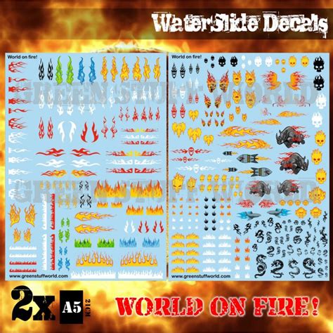 Waterslide Decals World on Fire MN modelář