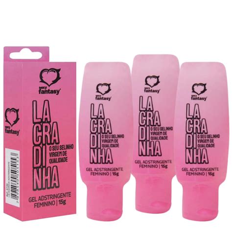 KIT 03 Lacradinha Gel Adstringente Feminino 15G Sexy Fantasy Loja Pimenta