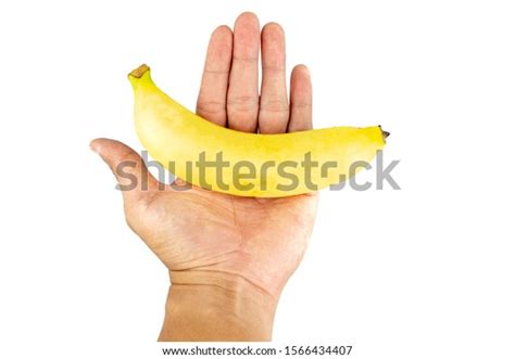 Hand Holding Banana Isolated On White Stock Photo 1566434407 Shutterstock