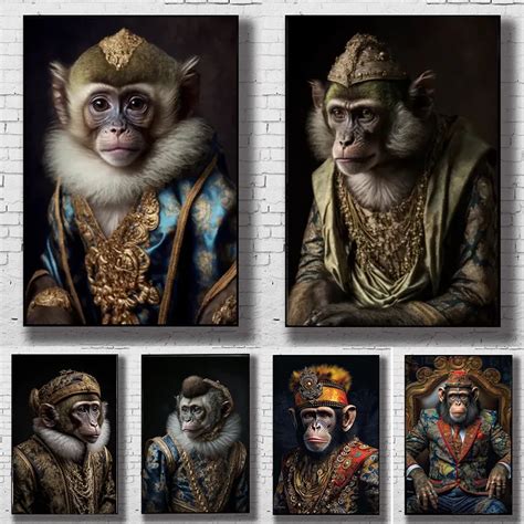 Pintura En Lienzo De Orangut N De Mono Noble Carteles E Impresiones