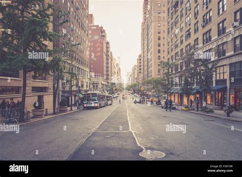 Street View Of Madison Avenue New York City Usa Stock Photo Alamy