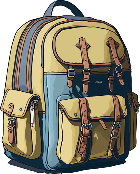 School Bag Backpack Cartoon AI Generative 26792658 PNG