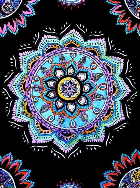 Mandala Art Print By Cady Bogart Society6 Mandalas De Colores