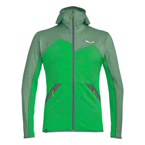 Salewa Puez Melange Polarlite Hooded Fleece Green Trekkinn