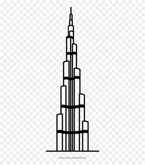 Burj Khalifa Burj Al Arab Drawing Tower Skyscraper - Burj Khalifa Line ...