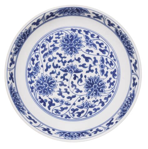 Sold Price A Blue And White Lotus Dish Daoguang Seal Mark And Period