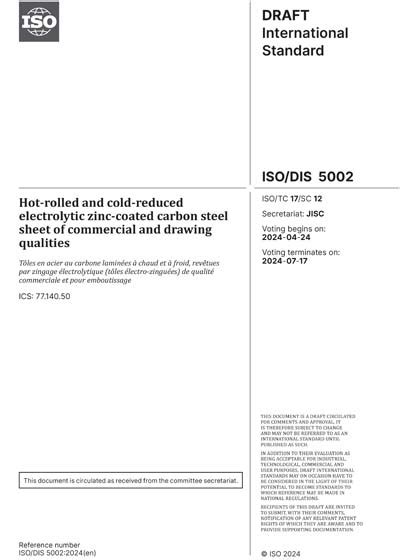 Isodis 50022024 Hot Rolled And Cold Reduced Electrolytic Zinc