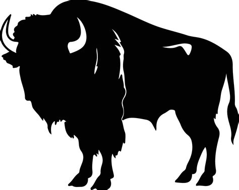 bison black silhouette 38099946 Vector Art at Vecteezy