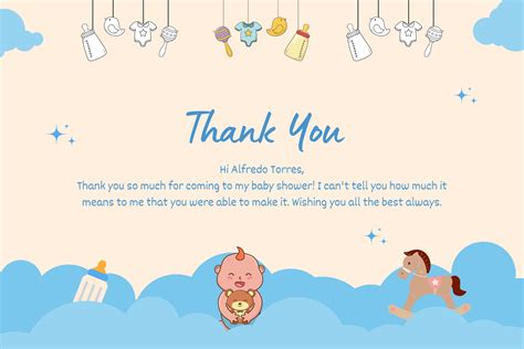 Free Printable Baby Shower Thank You Card Templates Canva 60 Off