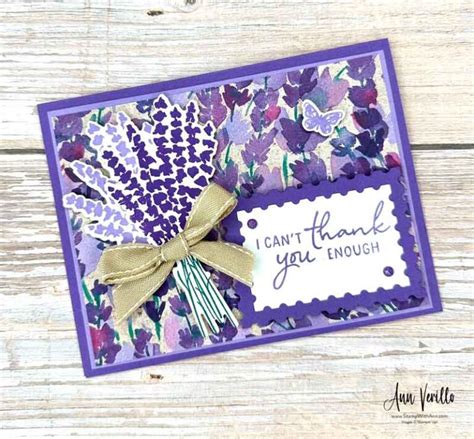 Stampin Up Perennial Lavender Thanks Card Ann Verillo Stampwithann