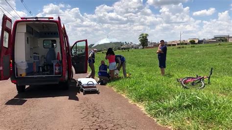 Ciclista Fica Ferida Em Acidente De Tr Nsito Na Rua Cristal V Deo