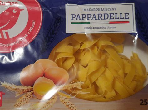 makaron jajeczny pappardelle Auchan kalorie kJ i wartości odżywcze