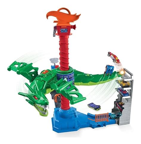 Dragão Da Hot Wheels - Pista Hot Wheels City Ataque Aéreo Do Dragão Mattel Gjl13 | Mercado Livre