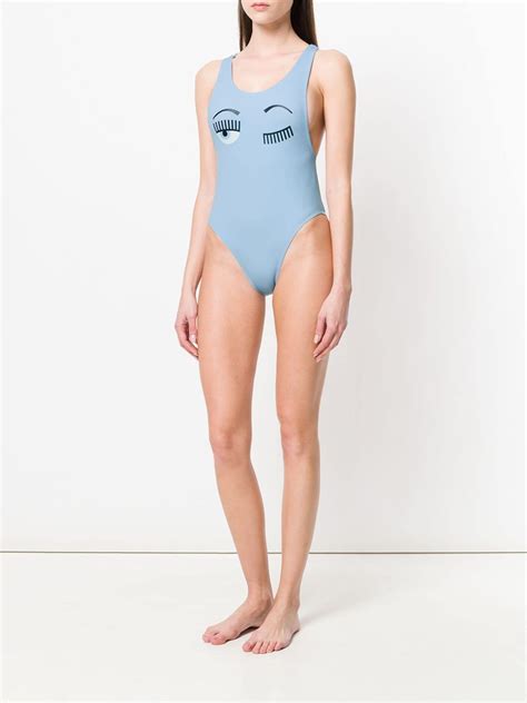 Flirting Eyes Print One Piece Chiara Ferragni