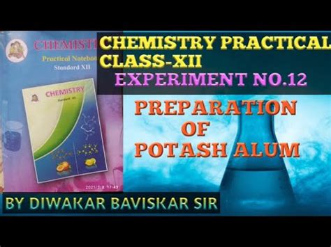 Chemistry Practical Class 12th Expt No 12 To Prepare A Pure Sample Of