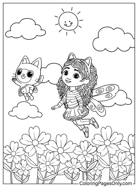 Pandy Paws and Gabby Coloring Page Free - Free Printable Coloring Pages