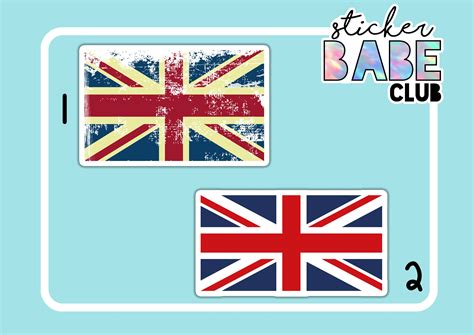 UK Flag Stickers UK Laptop Stickers Water Bottle Stickers | Etsy