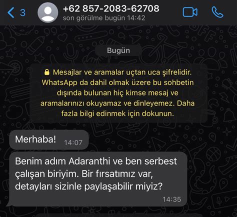 WhatsApp Üzerinden Yabancı Numaradan Gelen Mesaj Şikayetvar